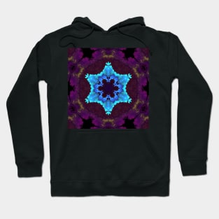 Psychedelic Mandala Flower Blue and Purple Hoodie